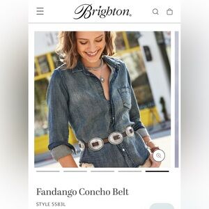 Brighton Fandango Concho Belt gently used